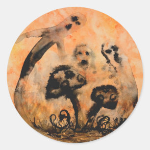 Ghost Mushrooms Stickers