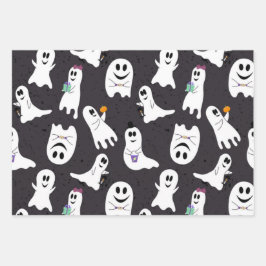 Ghost-Muster Geschenkpapier Set