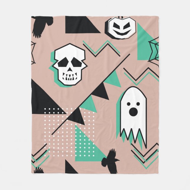 Ghost-Muster,Halbween Theme nahtlose Muster mit Fleecedecke (Vorderseite)