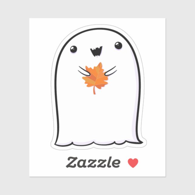 Ghost Niedlich Halloween Art Herbstsaison Aufkleber (Blatt)