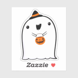 Ghost Niedlich Halloween Art Herbstsaison Aufkleber