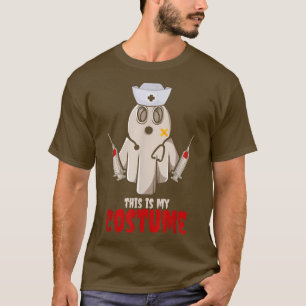 Ghost Nurse Bloody Syringe Kostüm Happy Halloween T-Shirt