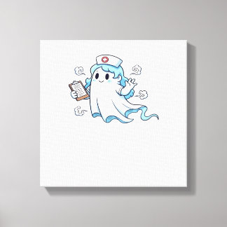Ghost Nurse  Spookily Caring and Whimsically Haunt Leinwanddruck