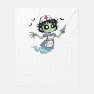Ghost Nurse Spookily Kümmerte und whimsily verfolg Fleecedecke