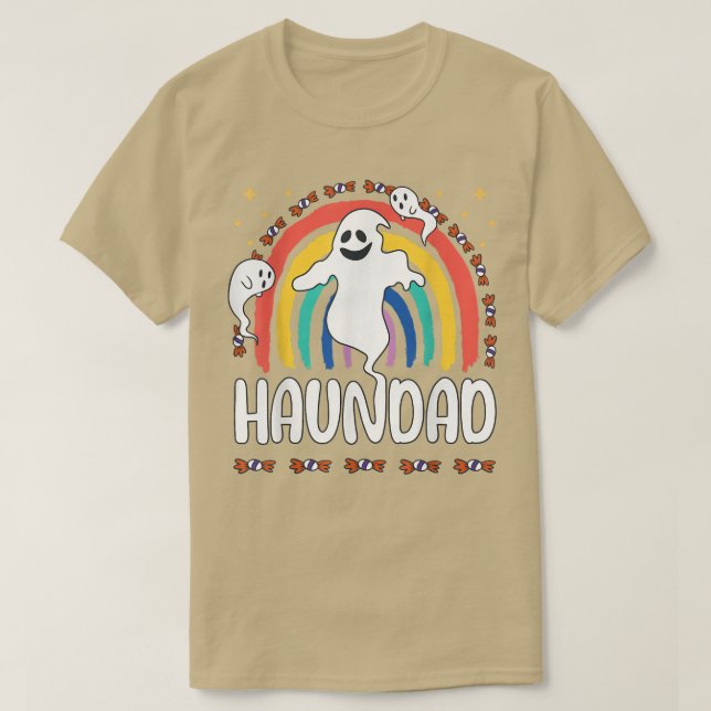 Ghost Papa Vater Funny Familienrau Kostüm Hallo T-Shirt (Design vorne)