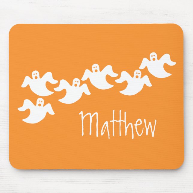 Ghost Party Halloween Mousepad, Orange Mousepad (Vorne)