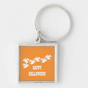 Ghost Party Premium Schlüsselanhänger, Orange Schlüsselanhänger