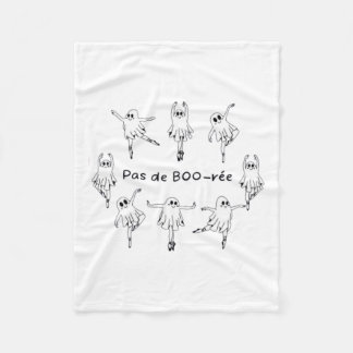 Ghost Pas De Boo-rée Ballet Dancer Spooky Hallowee Fleecedecke