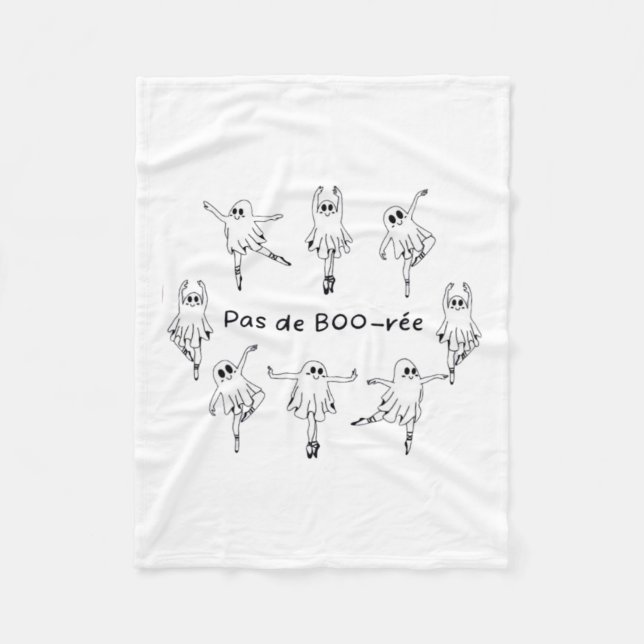 Ghost Pas De Boo-rée Ballet Dancer Spooky Hallowee Fleecedecke (Vorderseite)