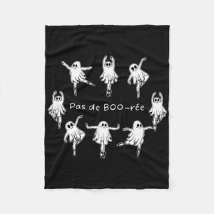 Ghost Pas De Boo-rée Byllet Dancer Spooky Hallowee Fleecedecke