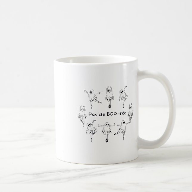 Ghost Pas De Boo-rée Llet Dancer Spooky Halloween Kaffeetasse (Rechts)