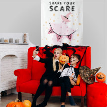 Ghost Pastel Halloween Deco Foto Stand Hintergrund