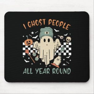 Ghost People Das ganze Jahr über Runde Retro Hallo Mousepad