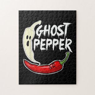 Ghost Pepper Funny Spicy Hot Halloween Ghost Peppe