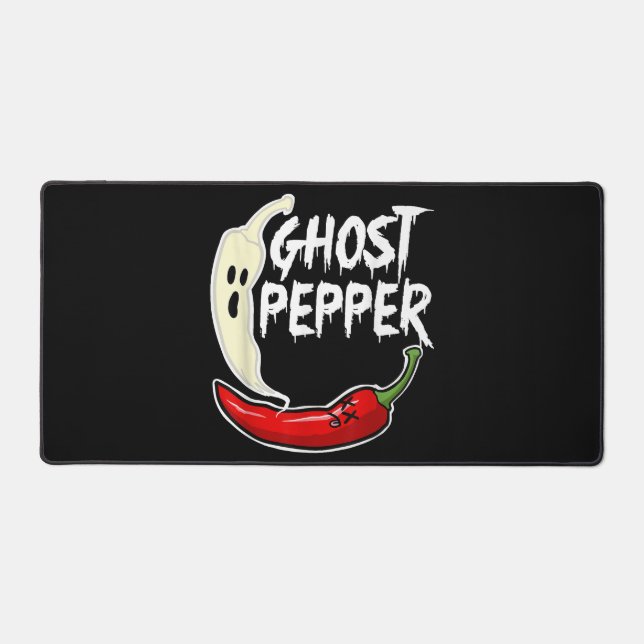 Ghost Pepper Funny Spicy Hot Halloween Ghost Peppe Schreibtischunterlage (Vorderseite)