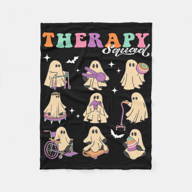Ghost Physical Therapy Squad Slp Ot PT Team Hallow Fleecedecke (Vorderseite)