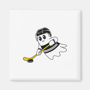 Ghost Playing Eishockey Halloween Kostümsport Magnet