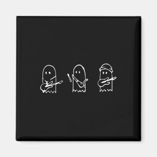 Ghost Playing Gitarre Lazy Halloween Kostüm Spaß M Magnet