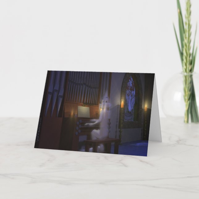 Ghost Playing Organ Card Karte (Vorderseite)