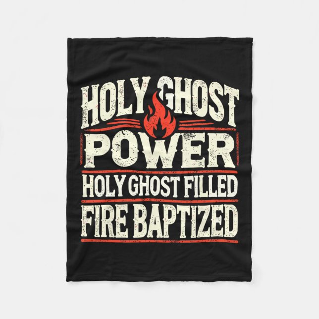 Ghost Power Christlich Faith Fleecedecke (Vorderseite)