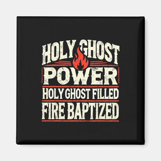 Ghost Power Christlich Faith Magnet (Vorne)