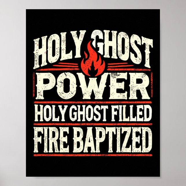 Ghost Power Christlich Faith Poster (Vorne)