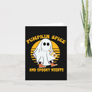 Ghost Pumpkin Gewürz Latte Fall Vibe Halloween Spo Karte