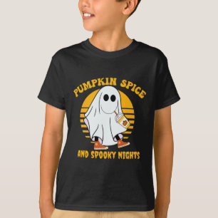 Ghost Pumpkin Gewürz Latte Fall Vibe Halloween Spo T-Shirt