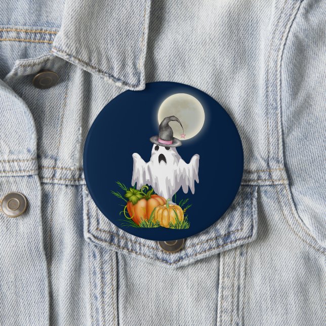 Ghost & Pumpkin Halloween Button (Beispiel)