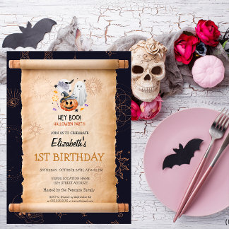 Ghost Pumpkin Halloween Mystical Geburtstag Einladung