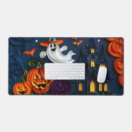 Ghost, Pumpkins und Spuk Haus Schreibtischunterlage
