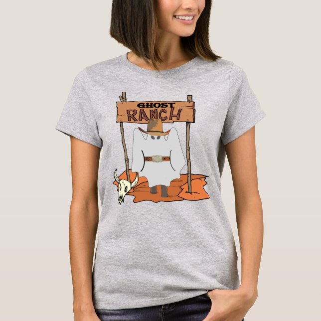 Ghost Ranch Western Halloween T-Shirt (Vorderseite)
