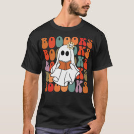 Ghost Reading Book Funny Halloween T-Shirt