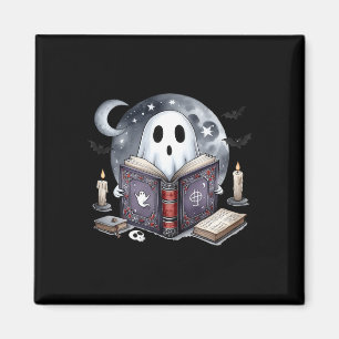 Ghost Reading Book Magnet