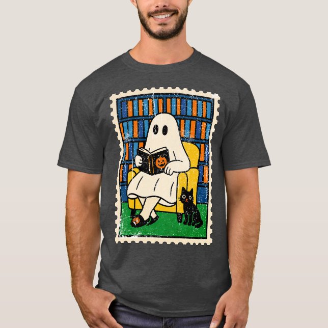 Ghost Reading Book T-Shirt (Vorderseite)