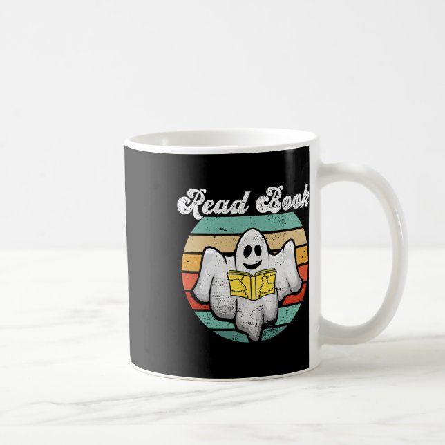 Ghost Reading Book Vintag Kaffeetasse (Rechts)