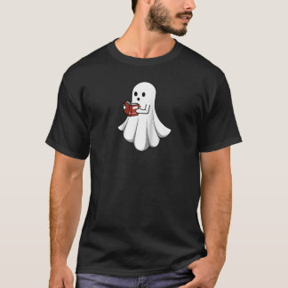 Ghost Reading Books Literaturstudent Raglan Base T-Shirt