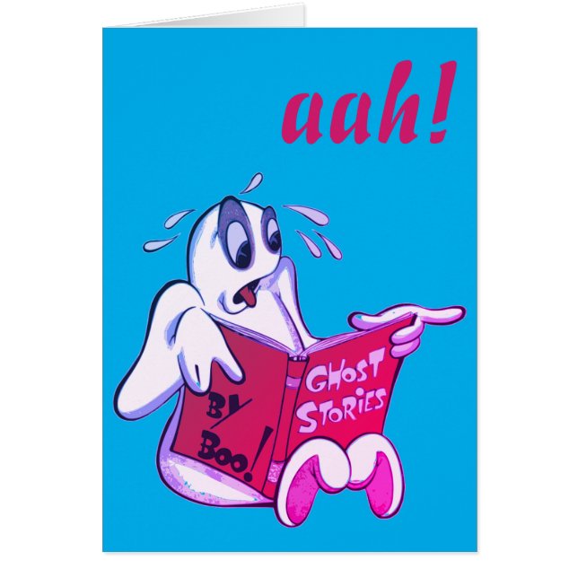 Ghost Reading Geist-Geschichten, Halloween-Karte (Vorne)