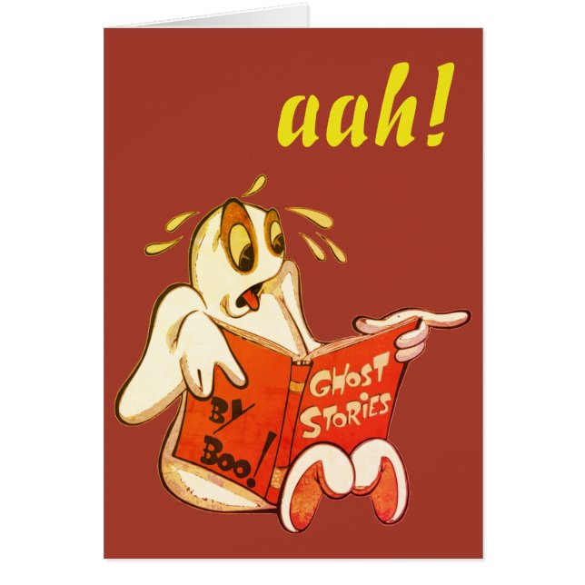Ghost Reading Geist-Geschichten, Halloween-Karte (Vorne)