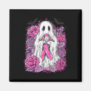Ghost Ribbon Breast Cancer Awareness Halloween Flo Magnet