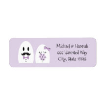 Ghost Rücksendeadressen-Aufklebers Halloween Hochz