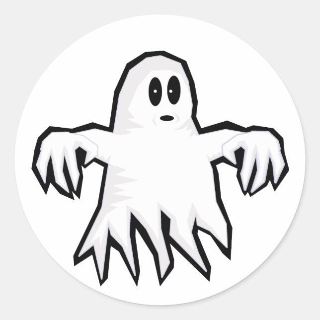 Ghost Runder Aufkleber (Vorderseite)