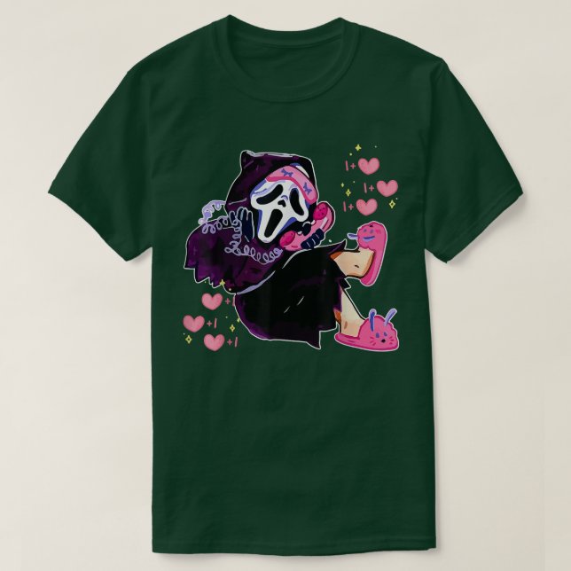 Ghost Scream Calling Halloween Funny Face 3043 T-Shirt (Design vorne)