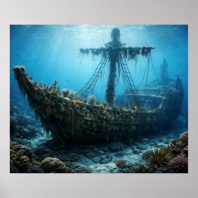 Ghost Ship in the Abyss Poster (Vorne)