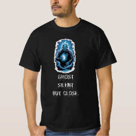 Ghost Silent But Close – Dark Blue Spirit T-Shirt