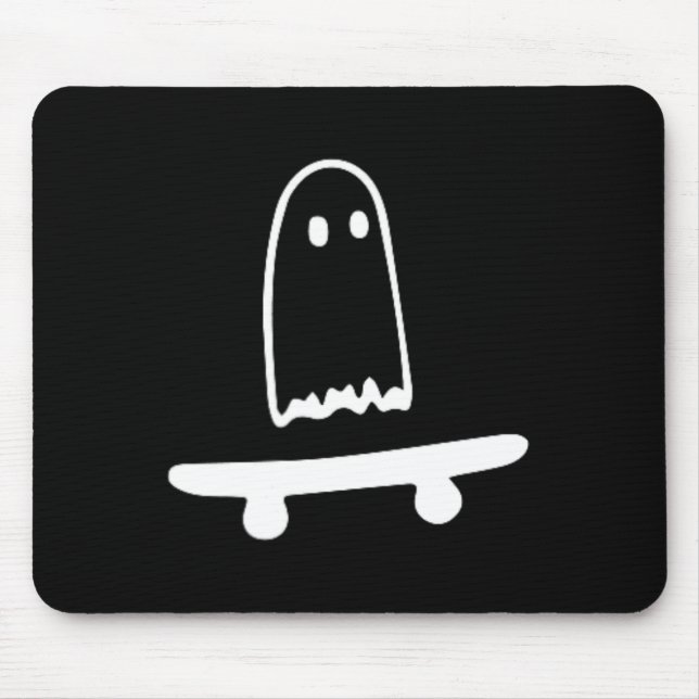 Ghost Skateboard Lazy Halloween Kostüm Spaß Skateb Mousepad (Vorne)