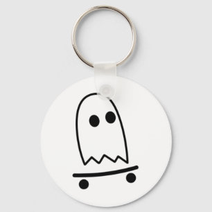 Ghost Skateboarding Lazy Halloween Kostüm Spaß Ska Schlüsselanhänger