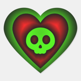 Ghost Skull Heart Sticker