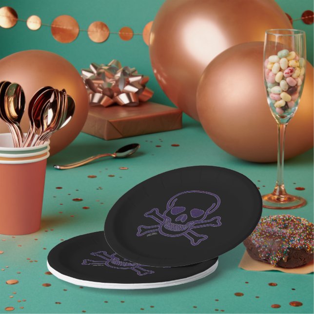 Ghost Skull-Papier-Teller Pappteller (Multi)