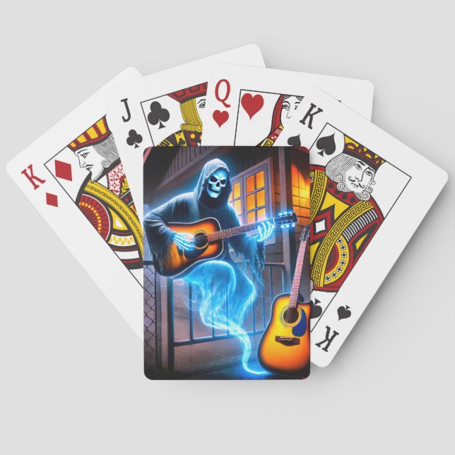 Ghost spielt Gitarre Spielkarten (Rückseite)